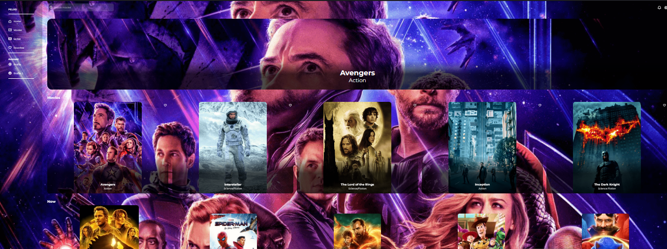 movie-dashboard website preview image
