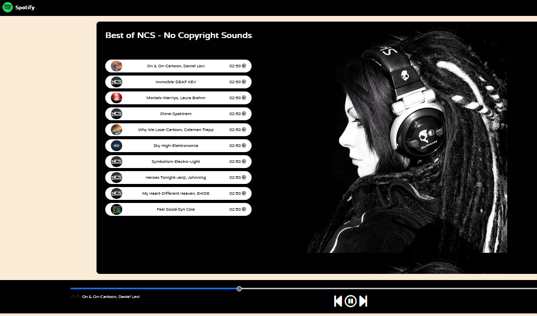  Spotify-Clone website preview image