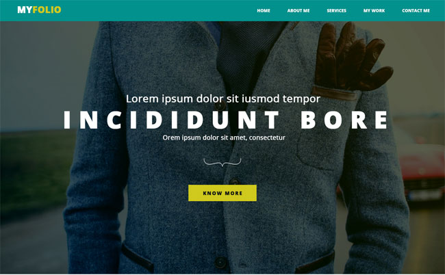 MyFolio website preview image